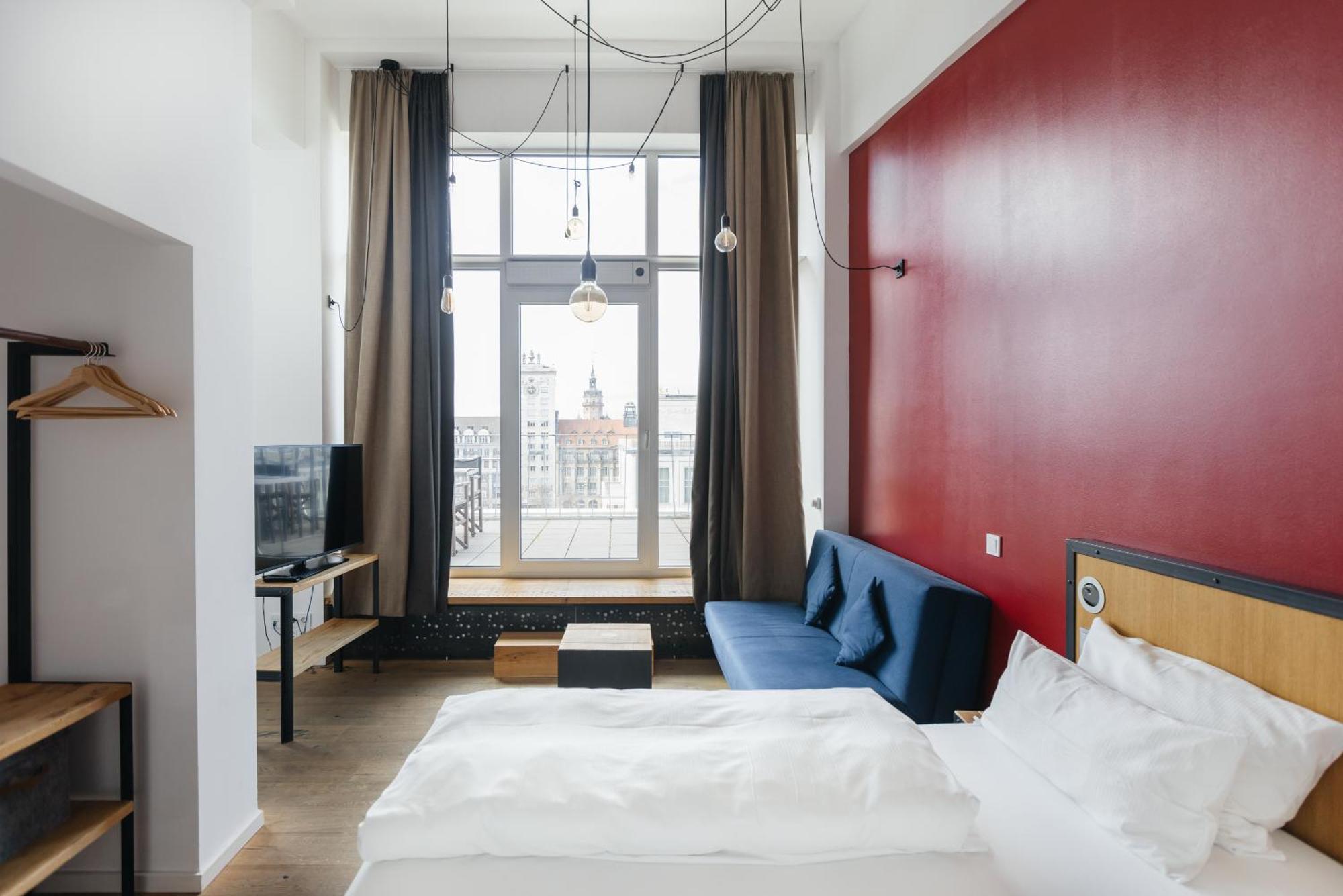 Staycity Aparthotels Leipzig City Centre Exterior foto A room at the Hotel
