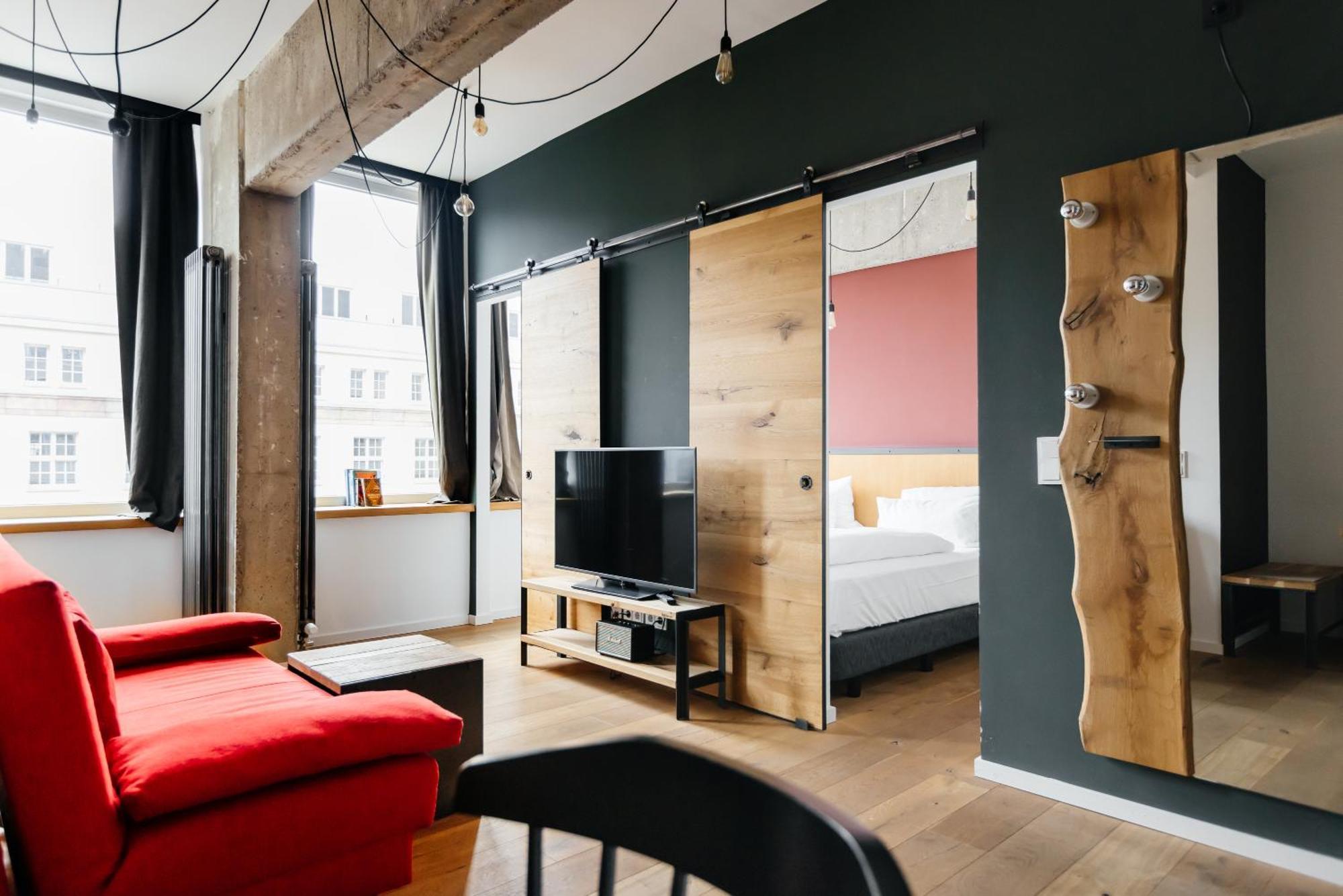 Staycity Aparthotels Leipzig City Centre Exterior foto A room at the Hotel