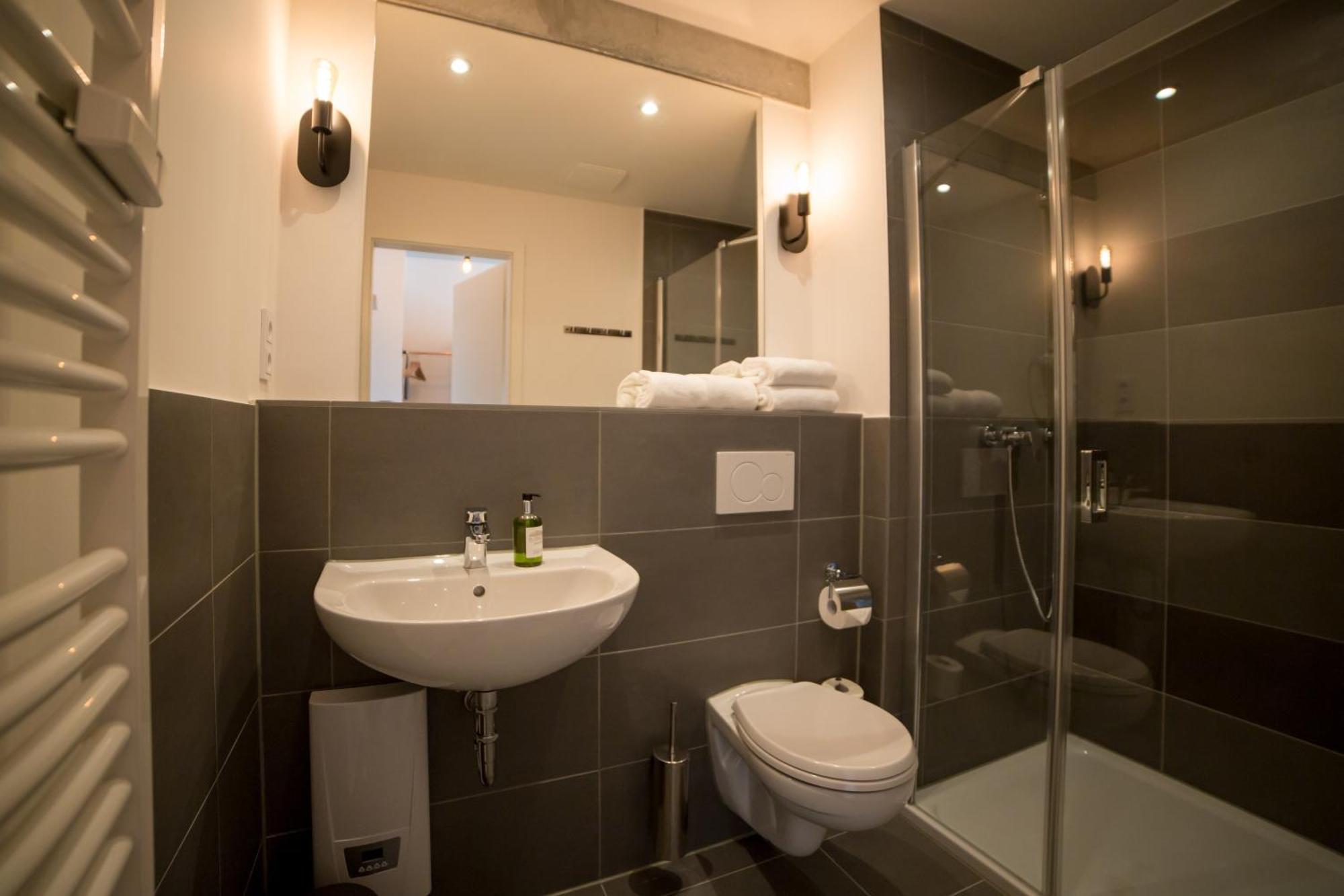 Staycity Aparthotels Leipzig City Centre Exterior foto Bathroom